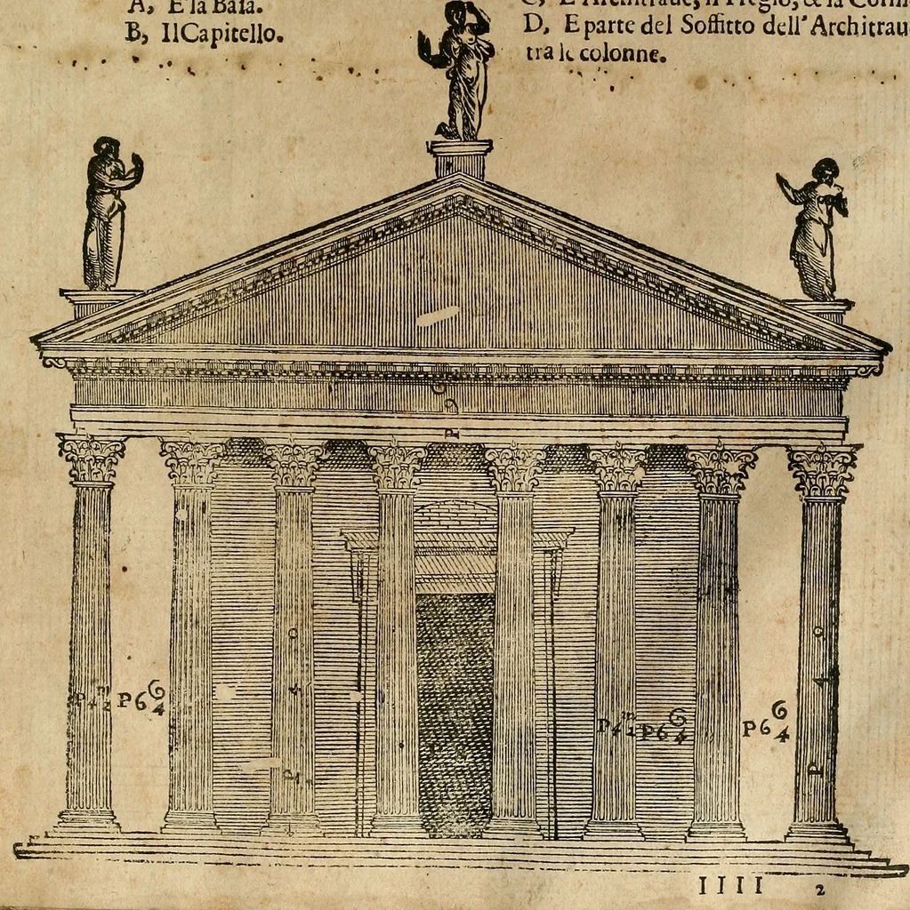 An illustration from I quattro libri dell'architettura di Andrea Palladio., 1581, leaf 258