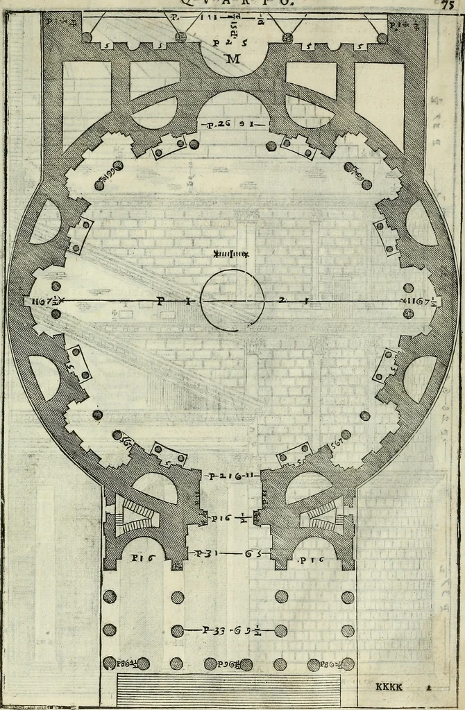 An illustration from I quattro libri dell'architettura di Andrea Palladio., 1581, leaf 266