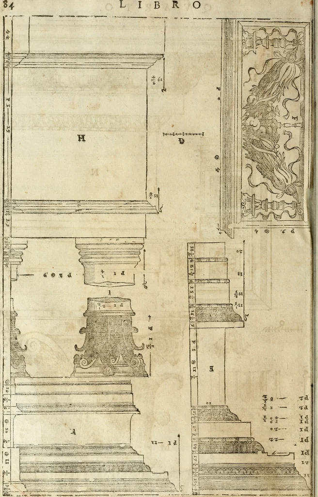 An illustration from I quattro libri dell'architettura di Andrea Palladio., 1581, leaf 275