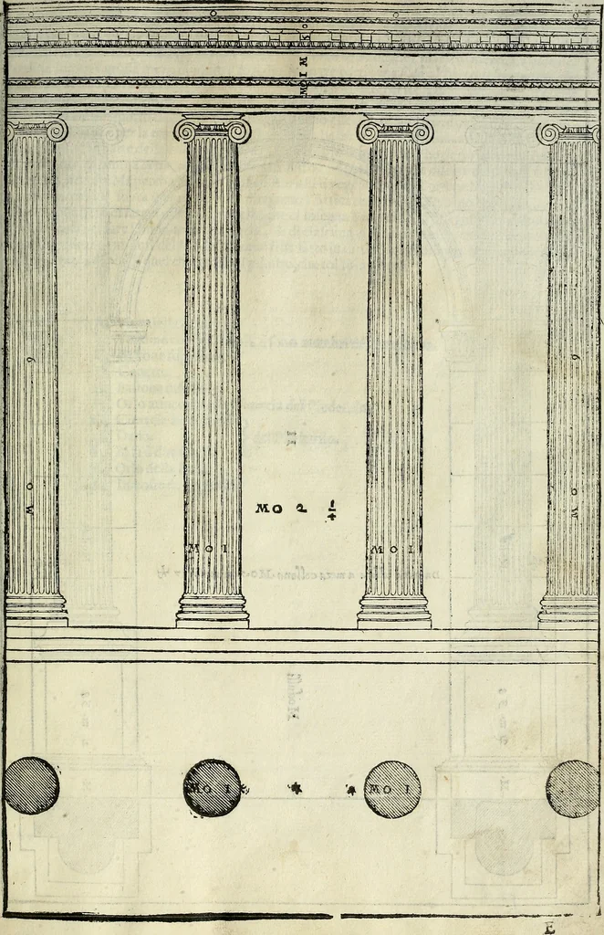 An illustration from I quattro libri dell'architettura di Andrea Palladio., 1581, leaf 28