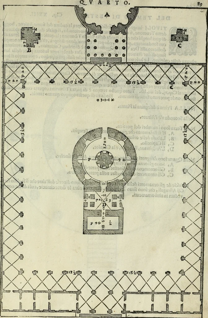 An illustration from I quattro libri dell'architettura di Andrea Palladio., 1581, leaf 280