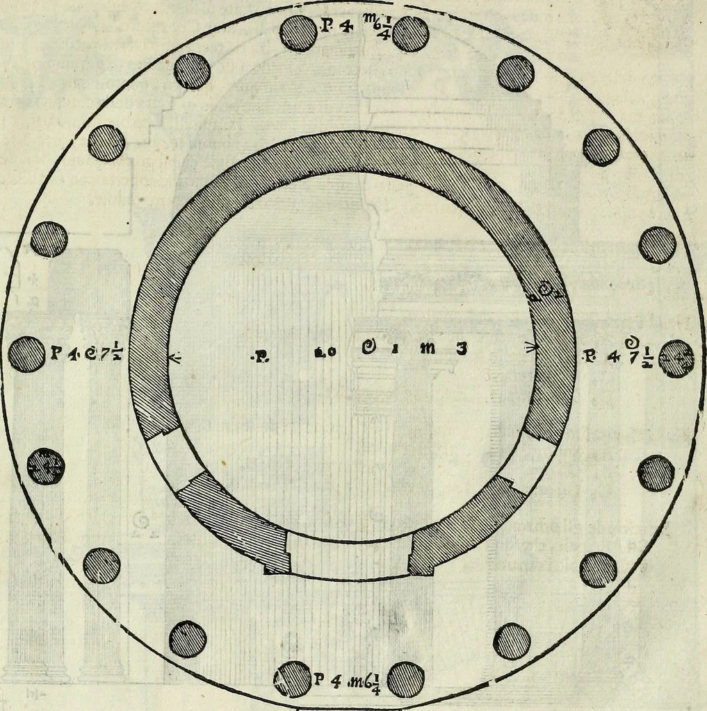 An illustration from I quattro libri dell'architettura di Andrea Palladio., 1581, leaf 282