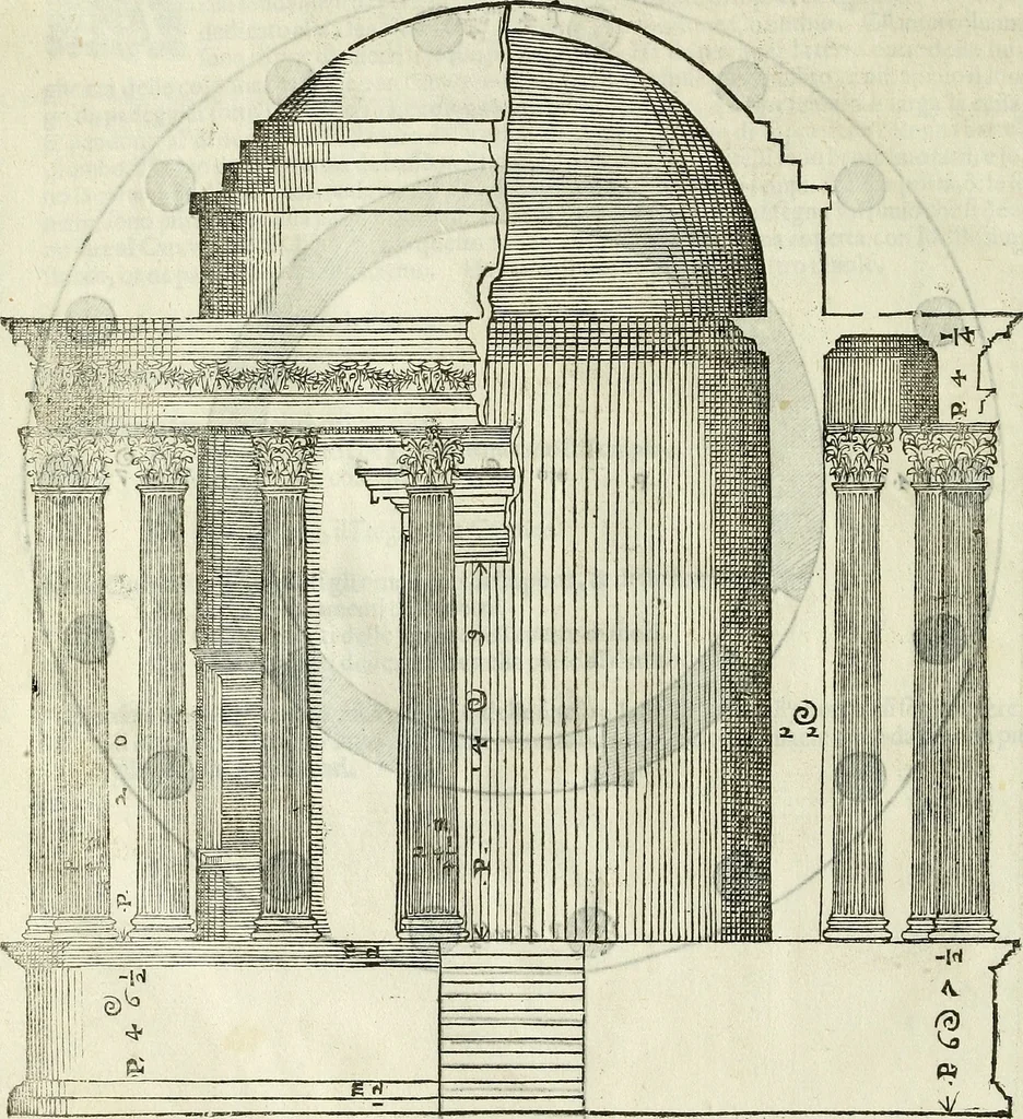 An illustration from I quattro libri dell'architettura di Andrea Palladio., 1581, leaf 283
