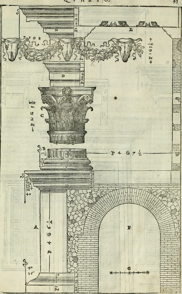 An illustration from I quattro libri dell'architettura di Andrea Palladio., 1581, leaf 284