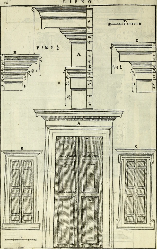 An illustration from I quattro libri dell'architettura di Andrea Palladio., 1581, leaf 285