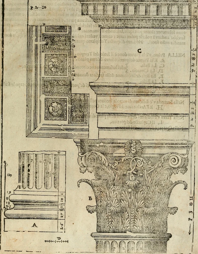 An illustration from I quattro libri dell'architettura di Andrea Palladio., 1581, leaf 288