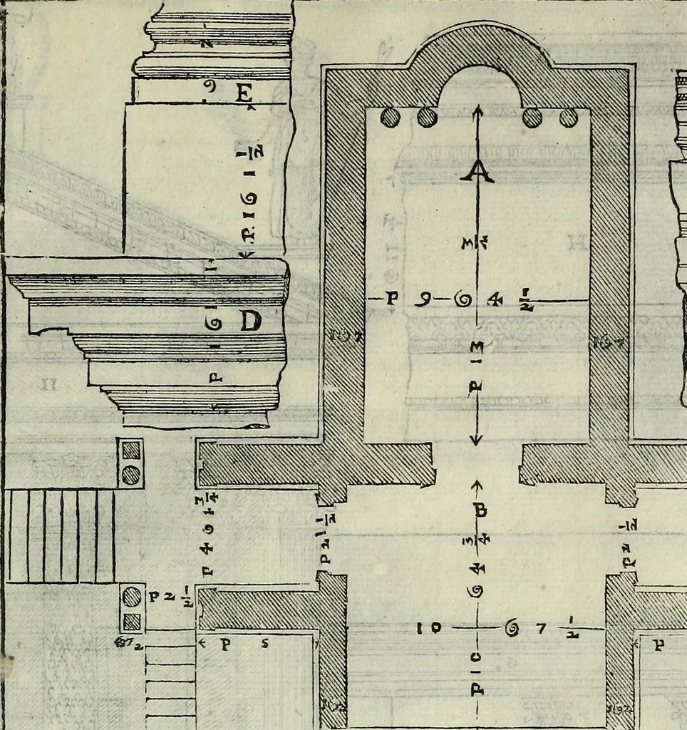 An illustration from I quattro libri dell'architettura di Andrea Palladio., 1581, leaf 290