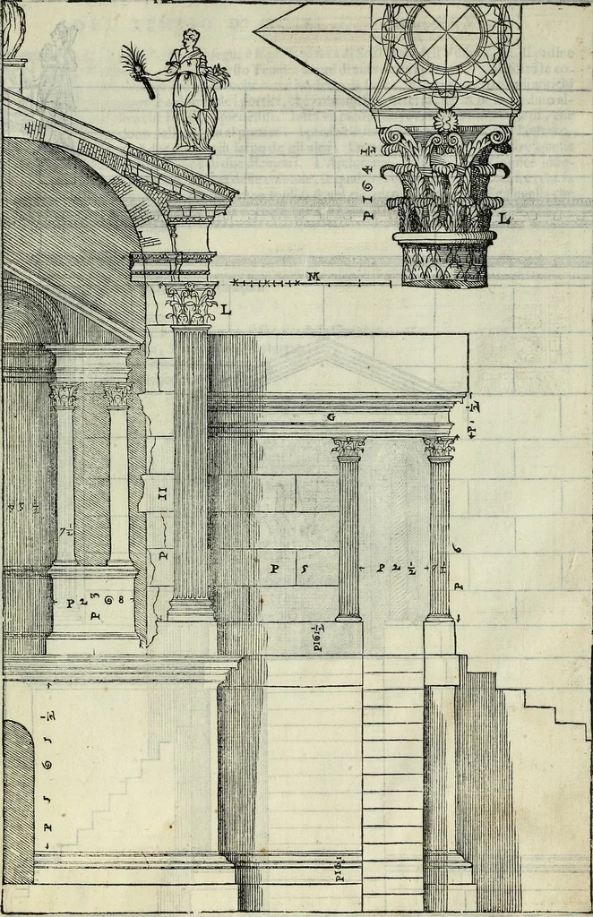 An illustration from I quattro libri dell'architettura di Andrea Palladio., 1581, leaf 292