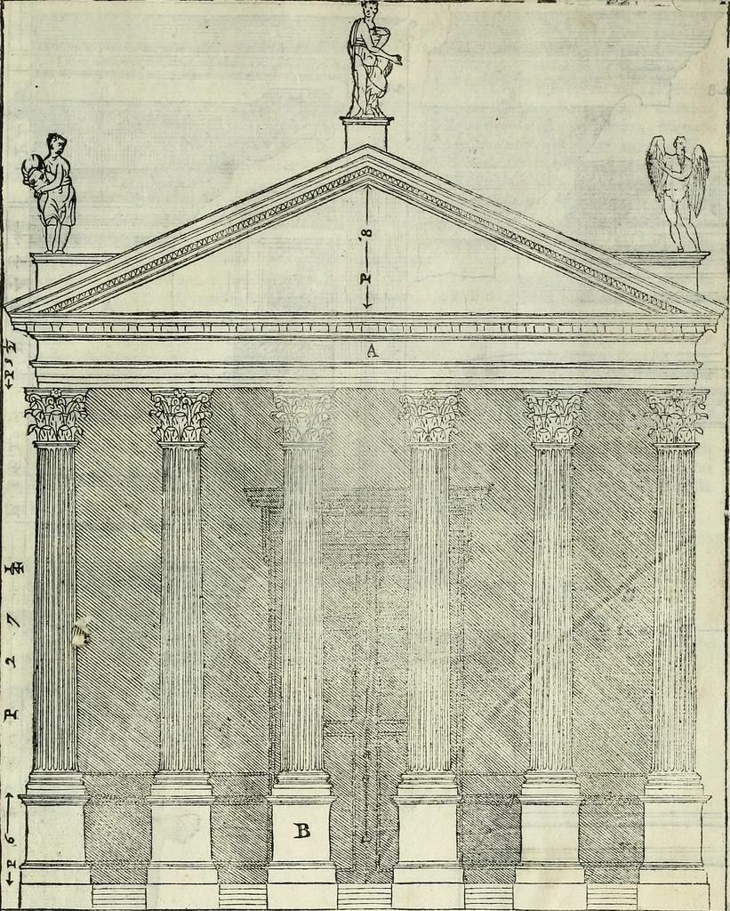 An illustration from I quattro libri dell'architettura di Andrea Palladio., 1581, leaf 296