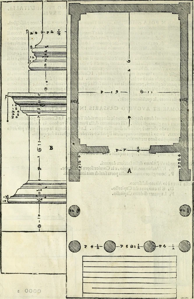 An illustration from I quattro libri dell'architettura di Andrea Palladio., 1581, leaf 299