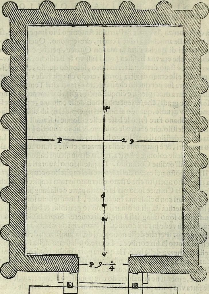 An illustration from I quattro libri dell'architettura di Andrea Palladio., 1581, leaf 303