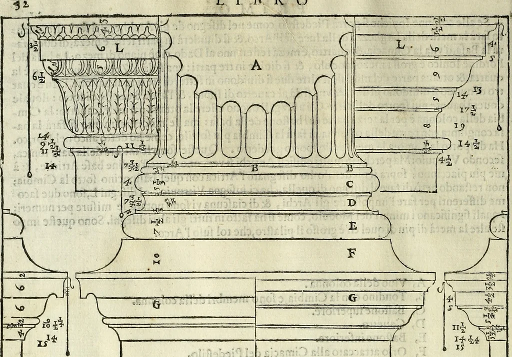 An illustration from I quattro libri dell'architettura di Andrea Palladio., 1581, leaf 31