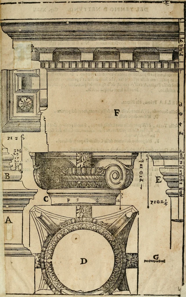 An illustration from I quattro libri dell'architettura di Andrea Palladio., 1581, leaf 318