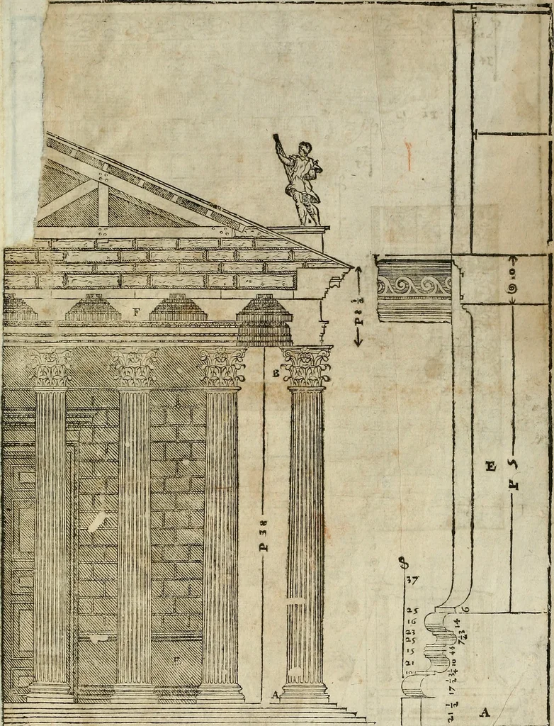 An illustration from I quattro libri dell'architettura di Andrea Palladio., 1581, leaf 322