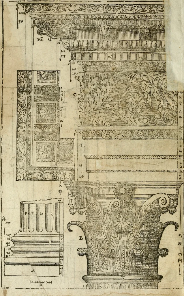 An illustration from I quattro libri dell'architettura di Andrea Palladio., 1581, leaf 323