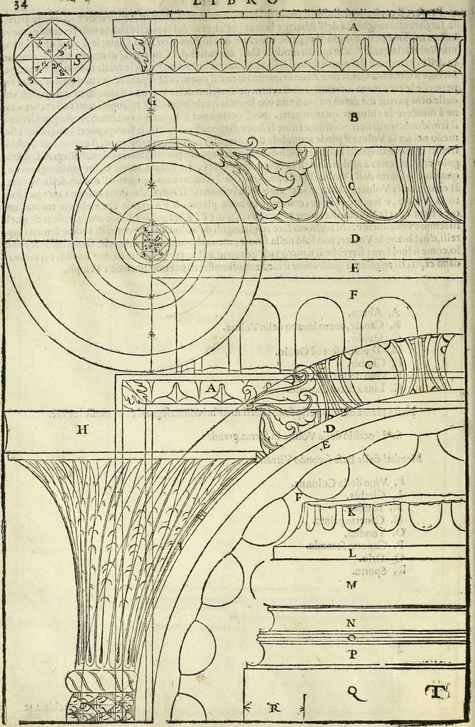 An illustration from I quattro libri dell'architettura di Andrea Palladio., 1581, leaf 33
