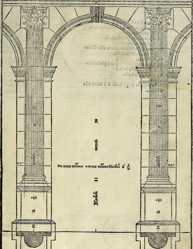 An illustration from I quattro libri dell'architettura di Andrea Palladio., 1581, leaf 38