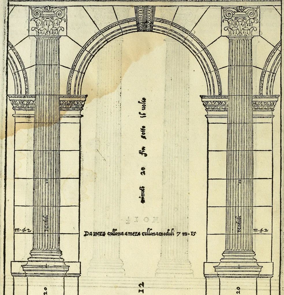 An illustration from I quattro libri dell'architettura di Andrea Palladio., 1581, leaf 45