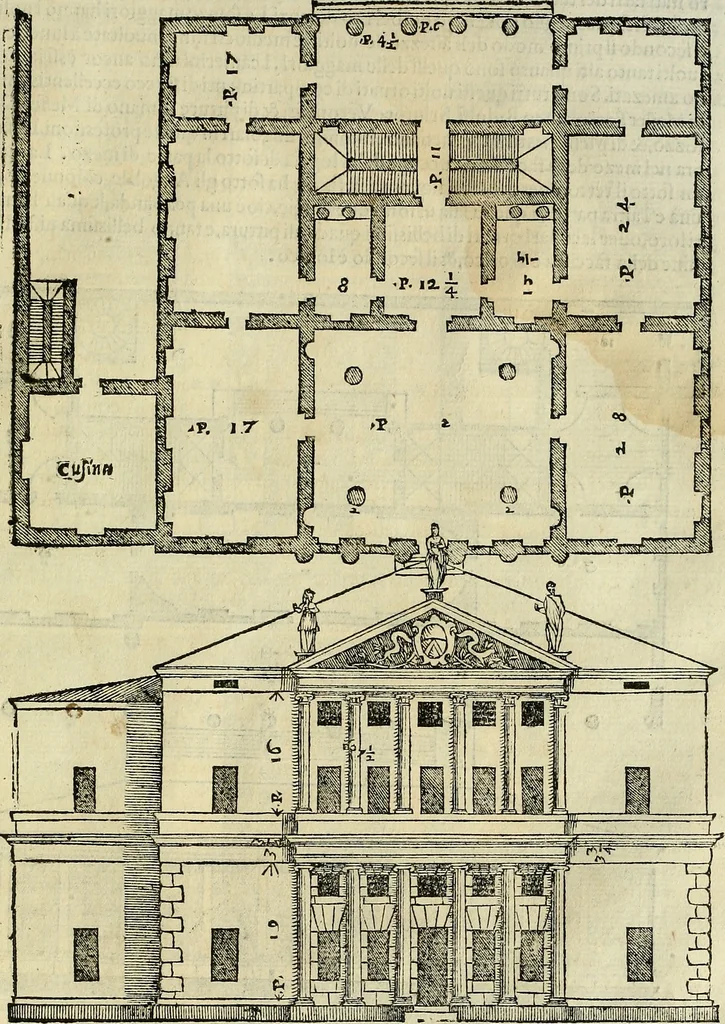 An illustration from I quattro libri dell'architettura di Andrea Palladio., 1581, leaf 72