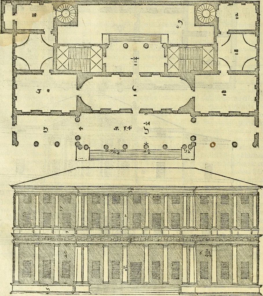 An illustration from I quattro libri dell'architettura di Andrea Palladio., 1581, leaf 73