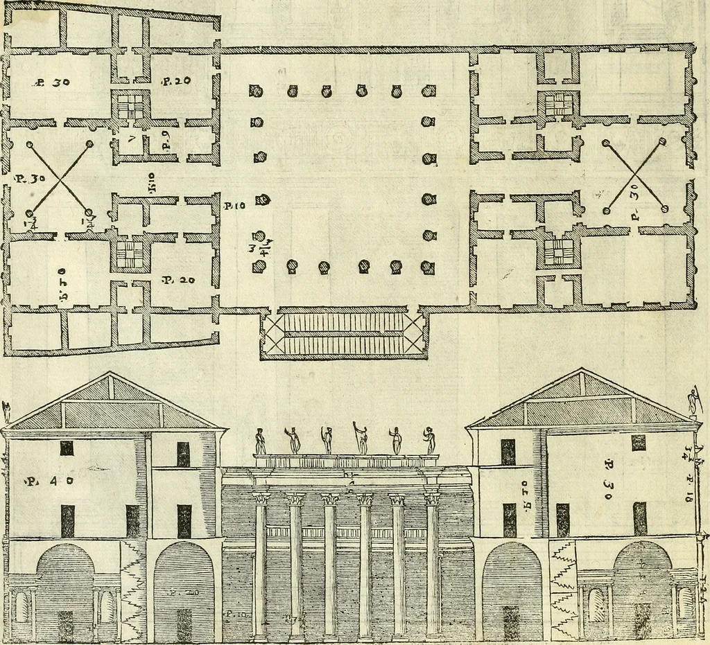 An illustration from I quattro libri dell'architettura di Andrea Palladio., 1581, leaf 75