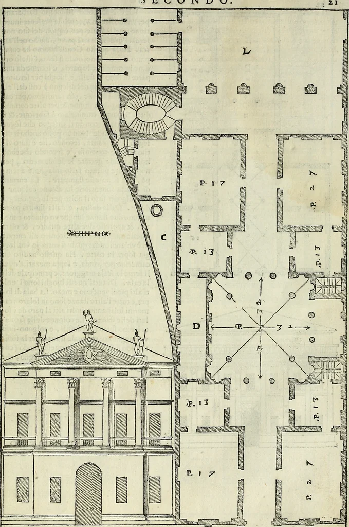 An illustration from I quattro libri dell'architettura di Andrea Palladio., 1581, leaf 86