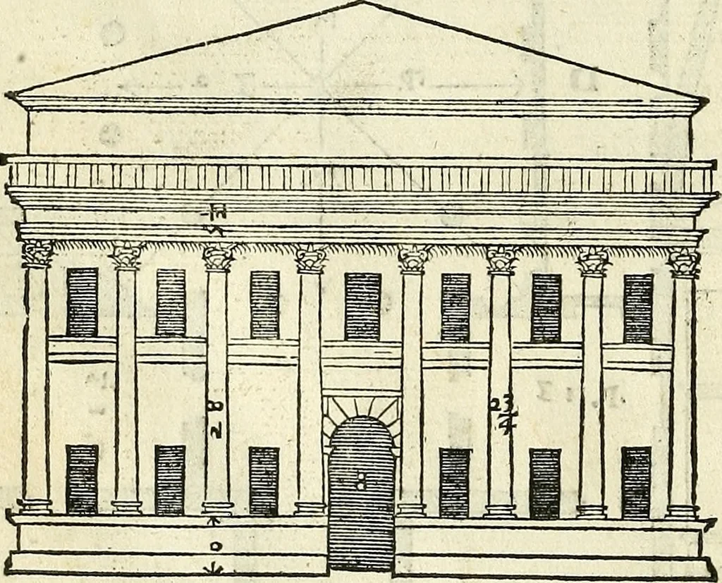 An illustration from I quattro libri dell'architettura di Andrea Palladio., 1581, leaf 87