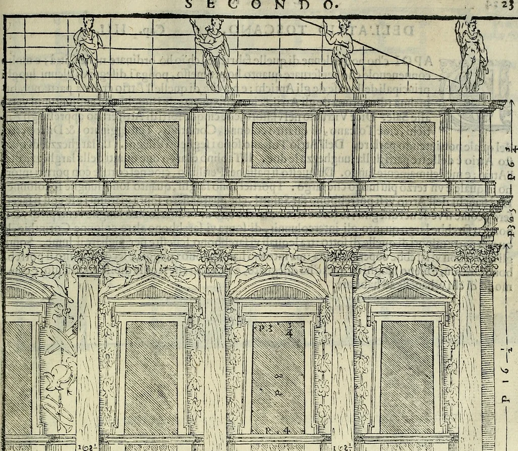 An illustration from I quattro libri dell'architettura di Andrea Palladio., 1581, leaf 88