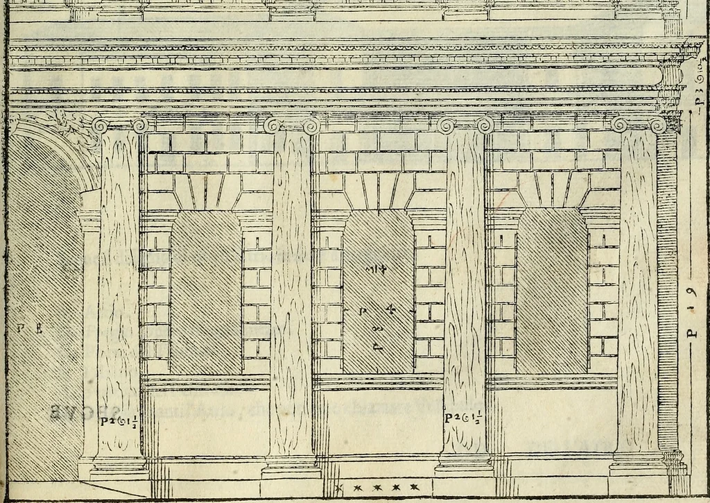 An illustration from I quattro libri dell'architettura di Andrea Palladio., 1581, leaf 88