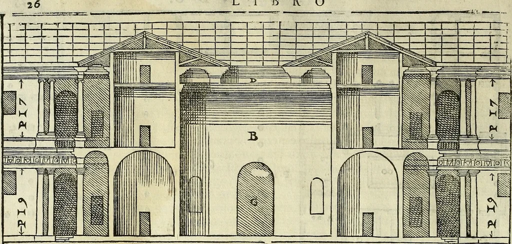 An illustration from I quattro libri dell'architettura di Andrea Palladio., 1581, leaf 91