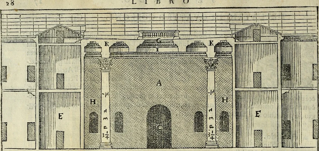 An illustration from I quattro libri dell'architettura di Andrea Palladio., 1581, leaf 93