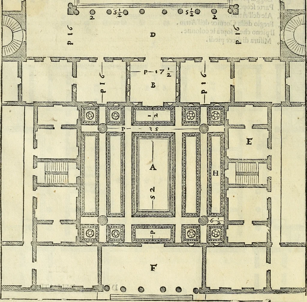 An illustration from I quattro libri dell'architettura di Andrea Palladio., 1581, leaf 93