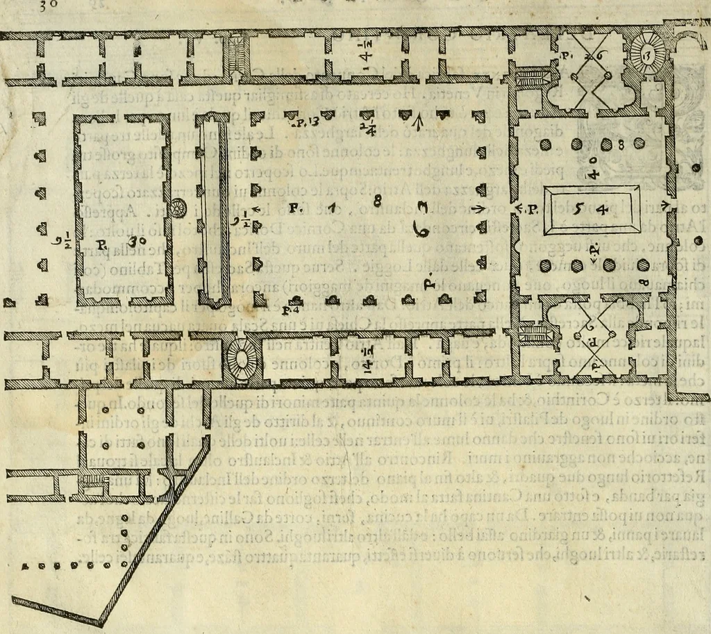 An illustration from I quattro libri dell'architettura di Andrea Palladio., 1581, leaf 95