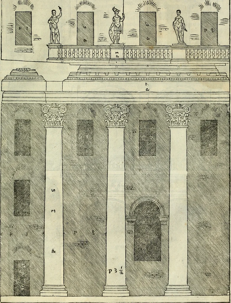 An illustration from I quattro libri dell'architettura di Andrea Palladio., 1581, leaf 96