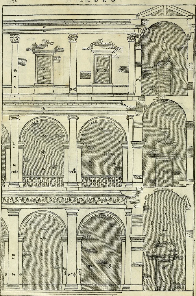 An illustration from I quattro libri dell'architettura di Andrea Palladio., 1581, leaf 97