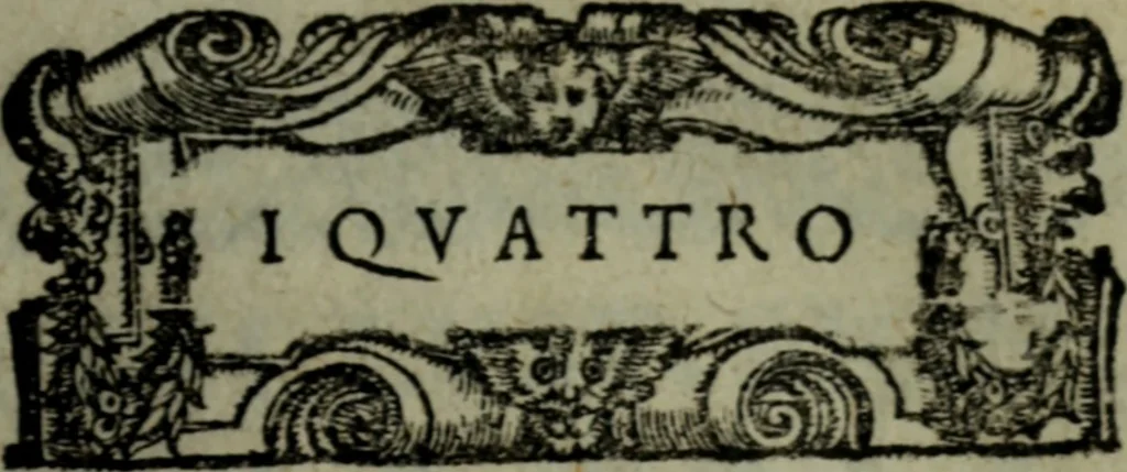 An illustration from I qvattro libri delle osservationi, 1562, leaf 2
