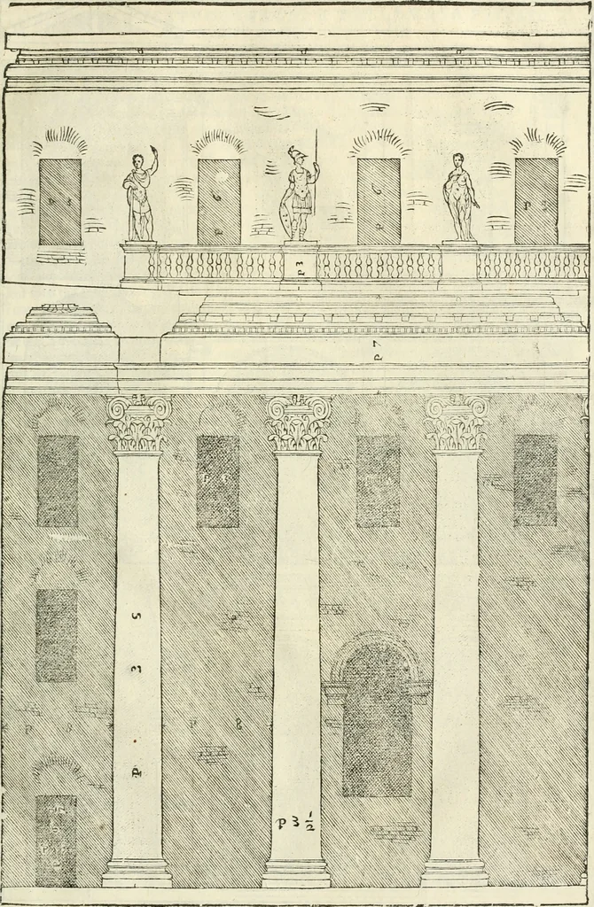 An illustration from I qvattro libri dell'architettvra, 1601, leaf 104