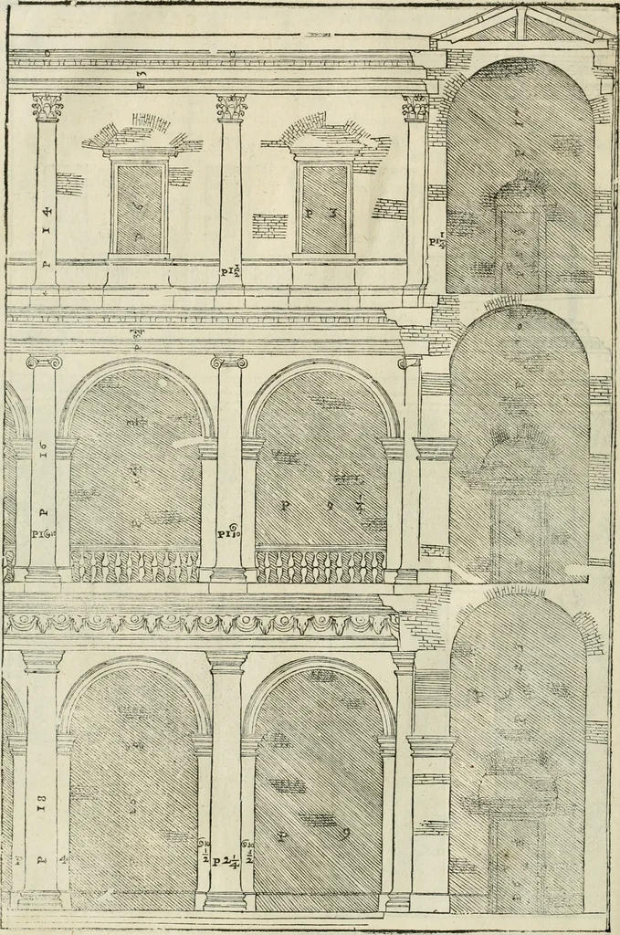 An illustration from I qvattro libri dell'architettvra, 1601, leaf 105
