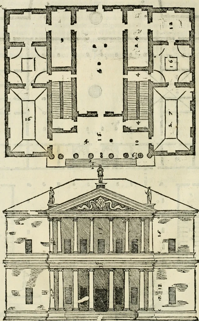 An illustration from I qvattro libri dell'architettvra, 1601, leaf 141