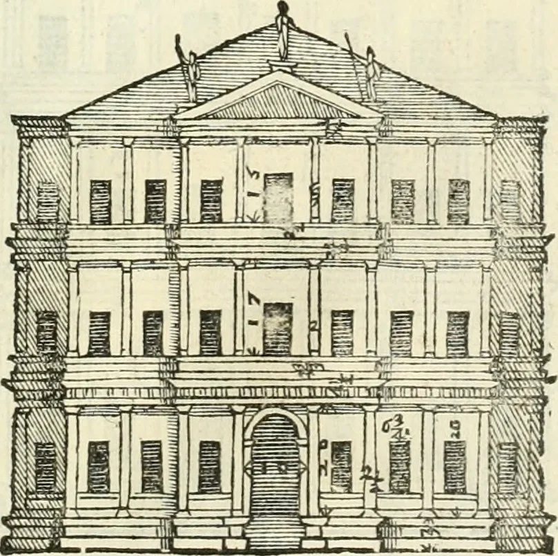 An illustration from I qvattro libri dell'architettvra, 1601, leaf 144