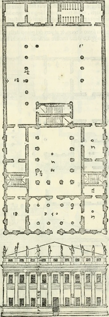 An illustration from I qvattro libri dell'architettvra, 1601, leaf 148