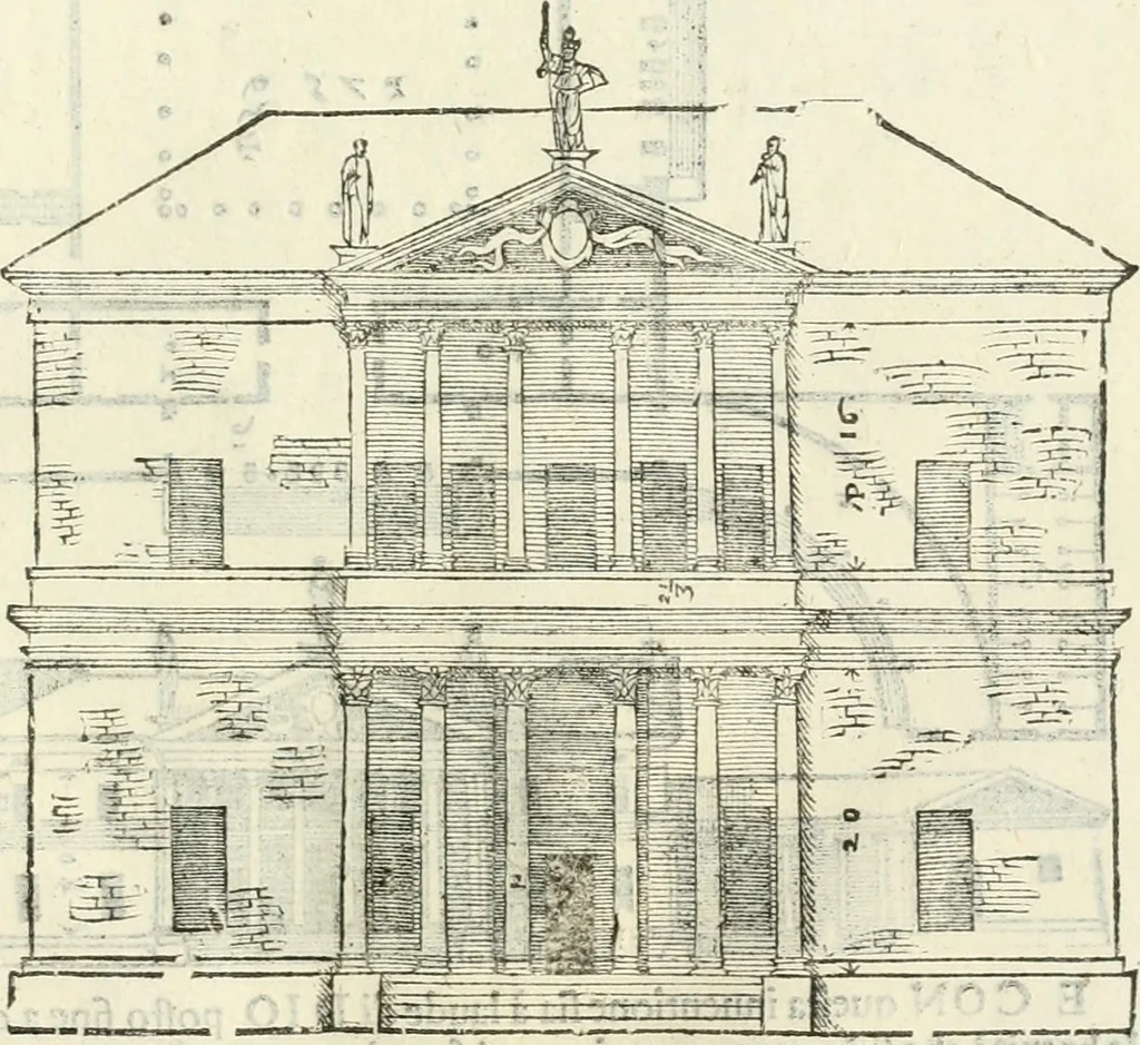 An illustration from I qvattro libri dell'architettvra, 1601, leaf 150