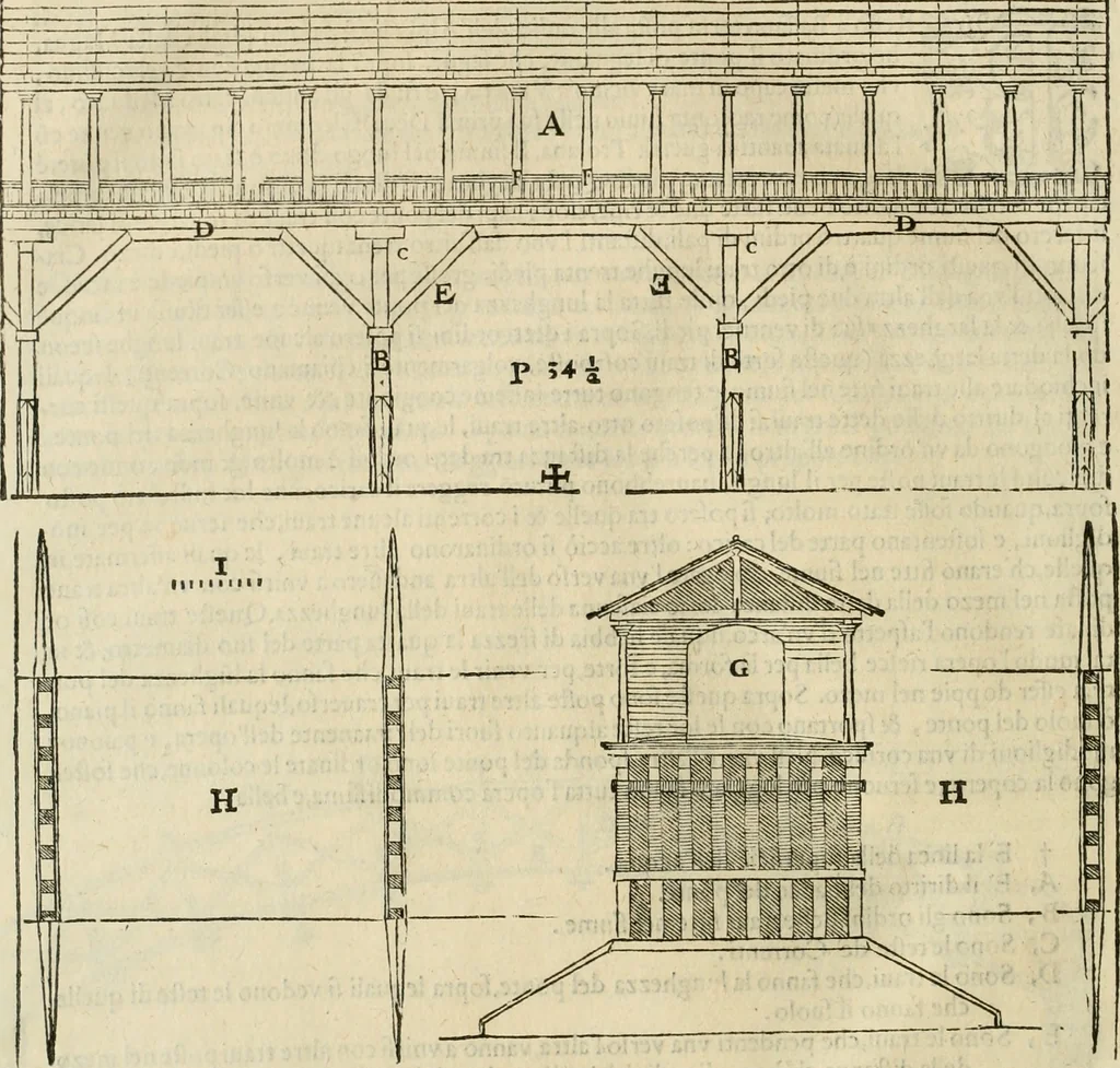 An illustration from I qvattro libri dell'architettvra, 1601, leaf 173