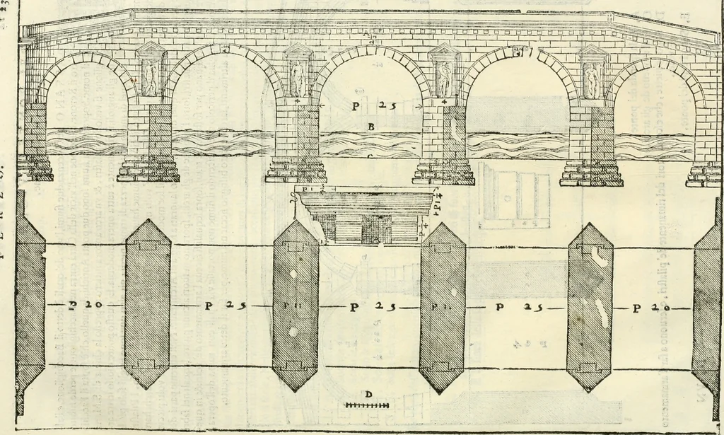 An illustration from I qvattro libri dell'architettvra, 1601, leaf 176