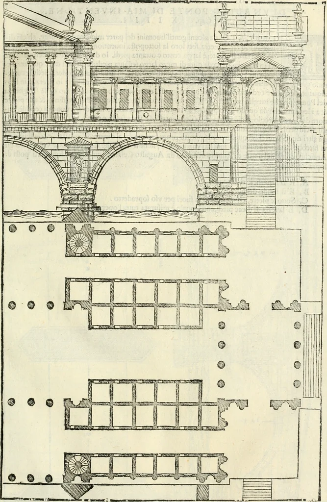 An illustration from I qvattro libri dell'architettvra, 1601, leaf 180