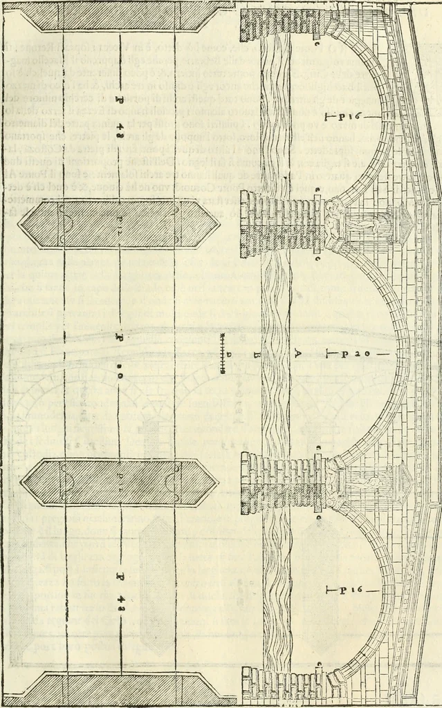 An illustration from I qvattro libri dell'architettvra, 1601, leaf 182
