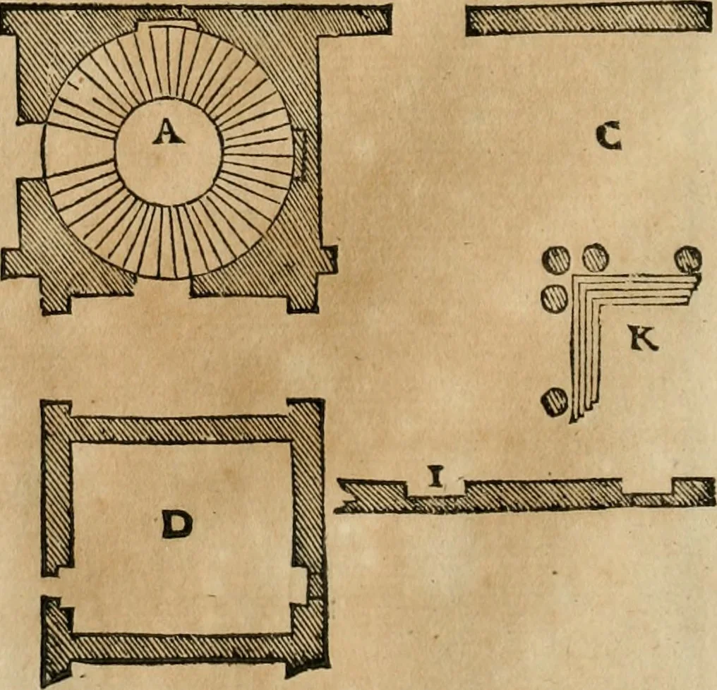An illustration from I qvattro libri dell'architettvra, 1601, leaf 189