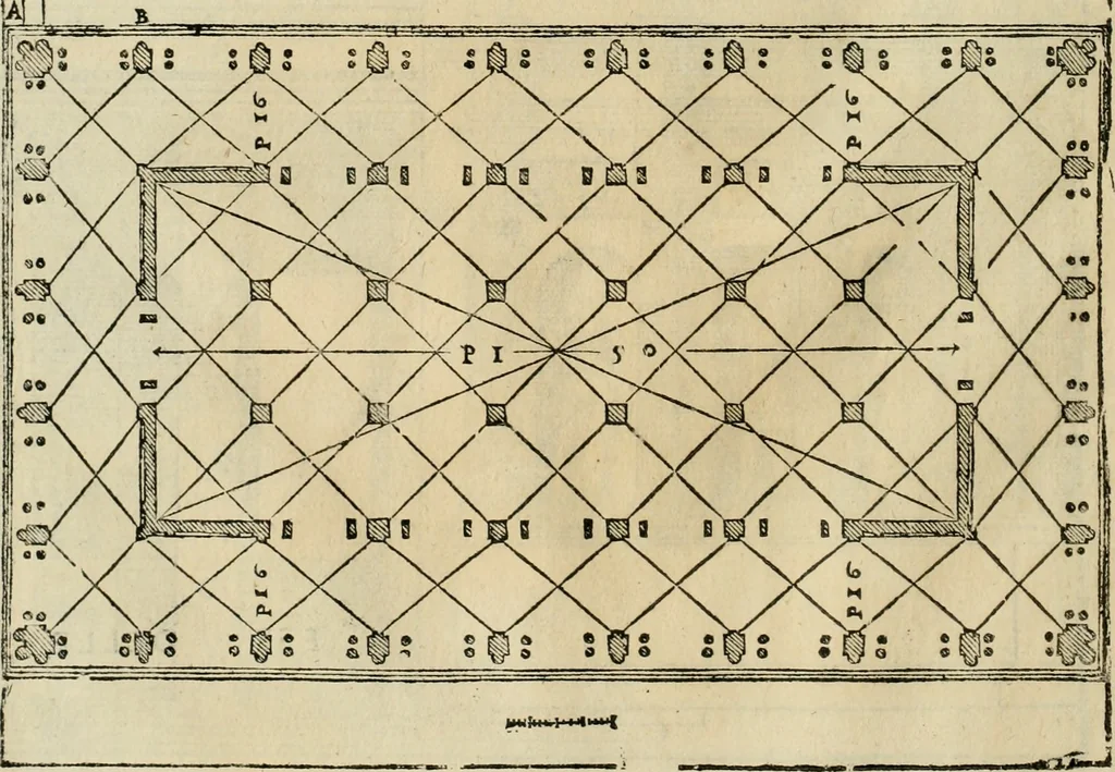 An illustration from I qvattro libri dell'architettvra, 1601, leaf 195