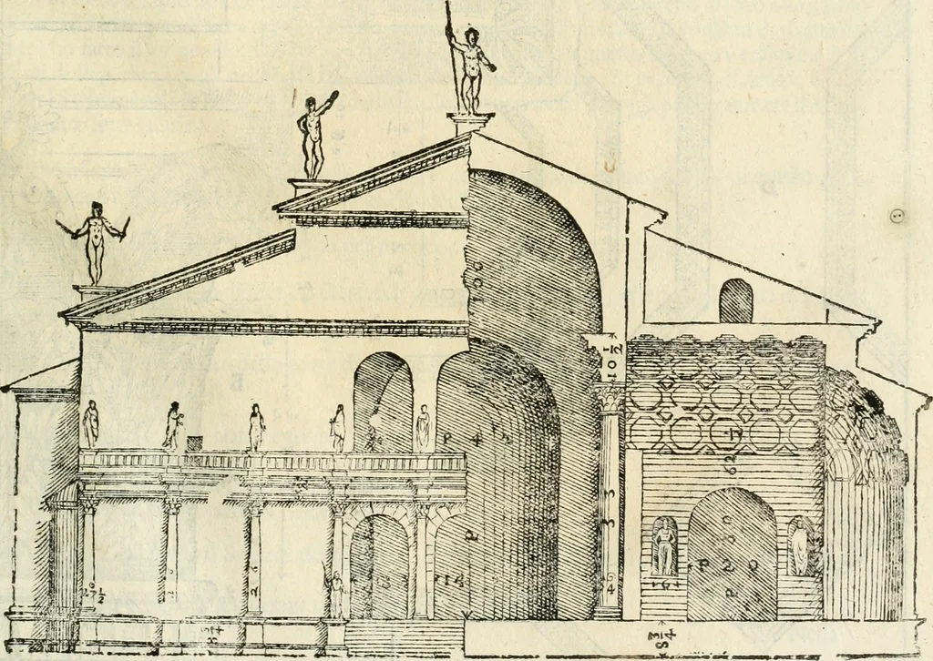 An illustration from I qvattro libri dell'architettvra, 1601, leaf 214