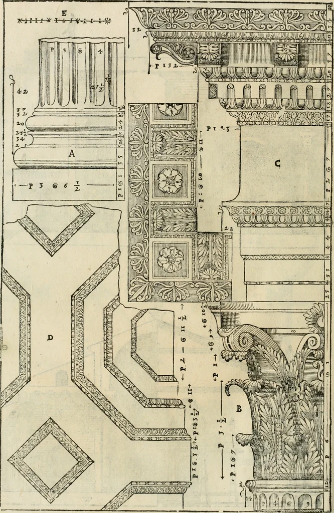 An illustration from I qvattro libri dell'architettvra, 1601, leaf 215